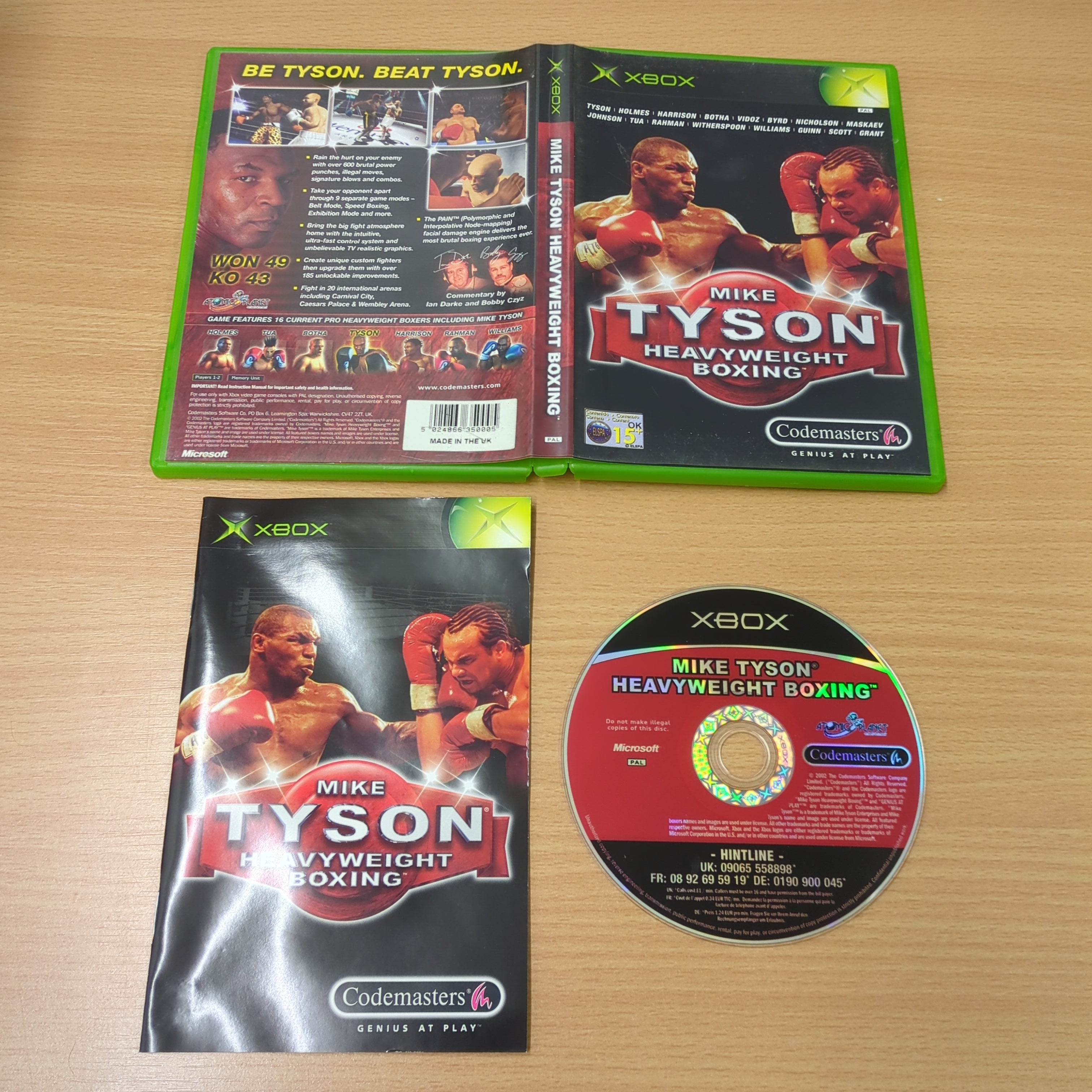 Mike Tyson Heavyweight Boxing original Xbox game Mike Tyson Heavyweight Boxing original Xbox game